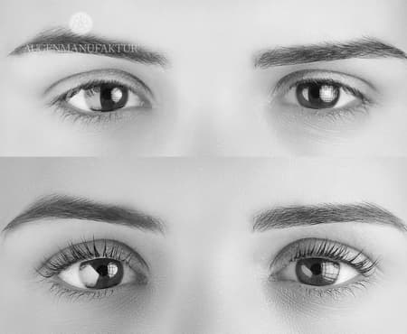 vorher-nachher-Vergleich-von-Augen-ohne-und-mit-Wimpernlifting-in-schwarz-weiss