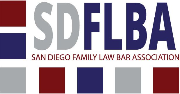 The logo for the san diego family law bar association