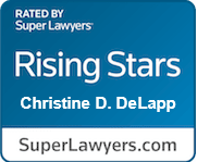 A blue sign that says `` rising stars '' on it.