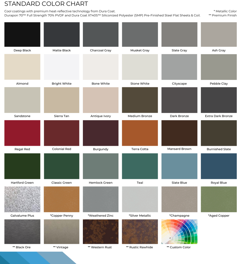 Steel Roofing and Siding Color Options — Lowell, IN — Style-Craft