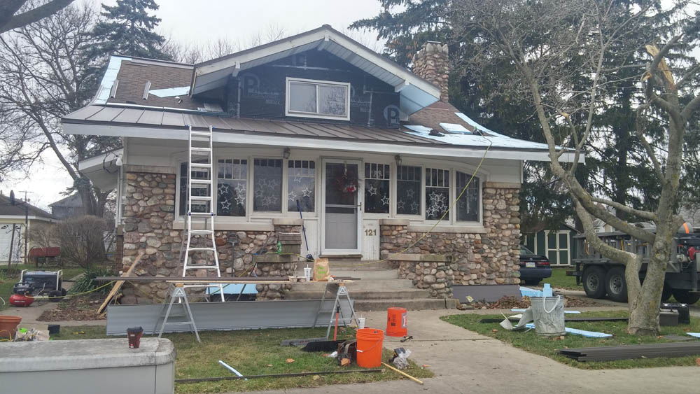 Starting the roofing project in Crown Point Indiana