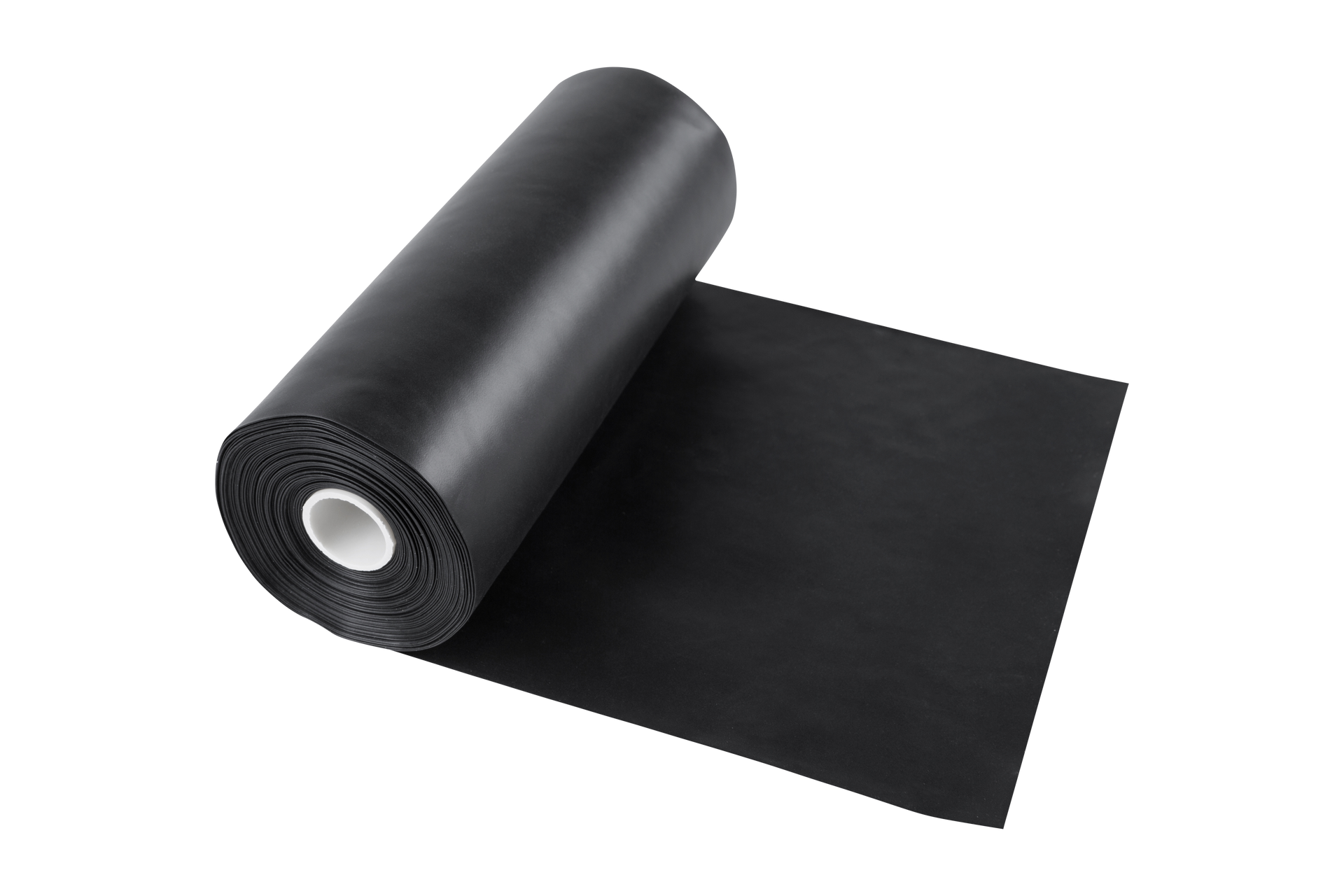 black rubber rolled material