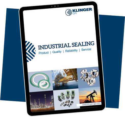 KLINGER GPI Product Brochure on tablet