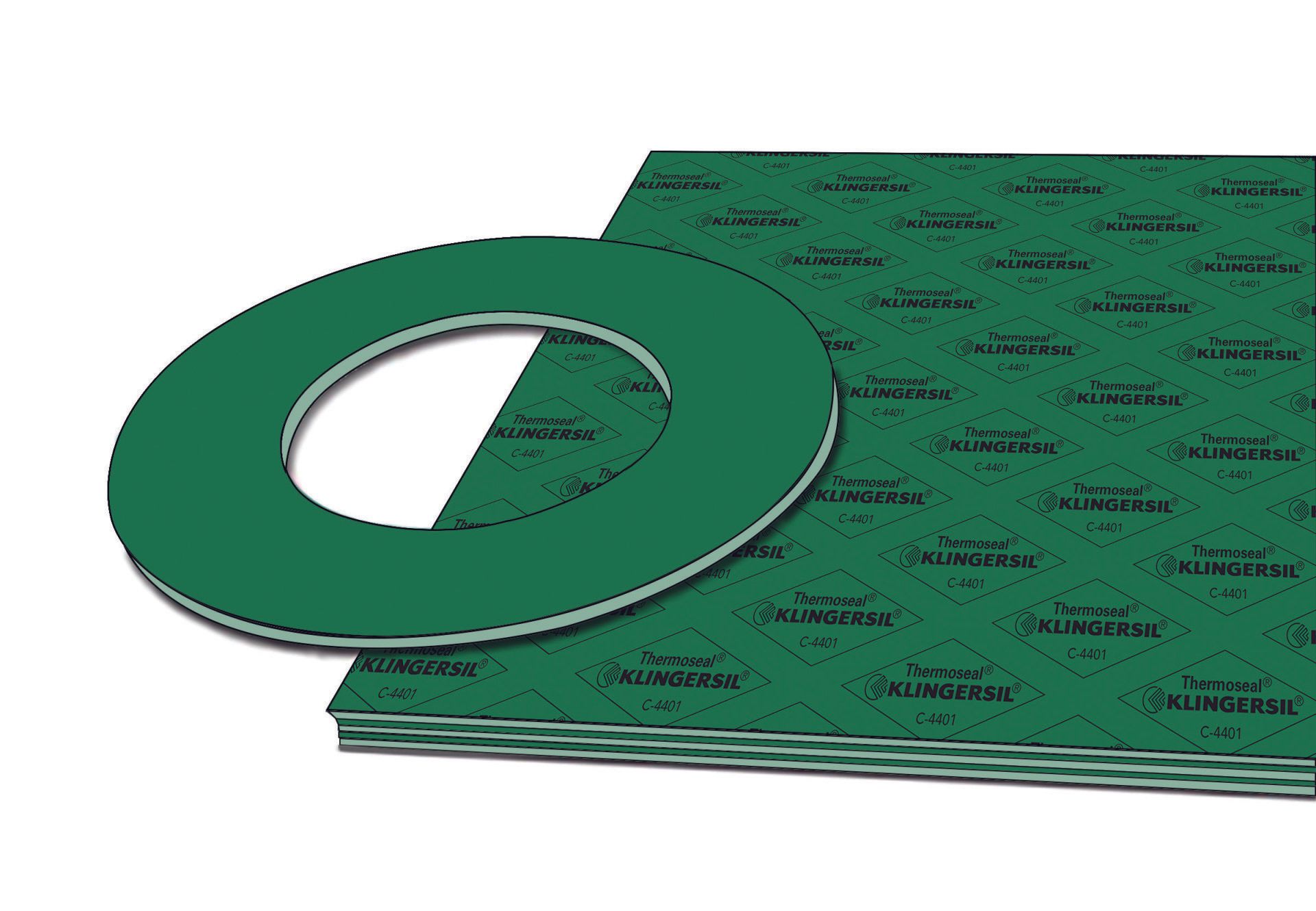 KLINGERSIL C-4401 compressed fiber sheet material with cut gasket