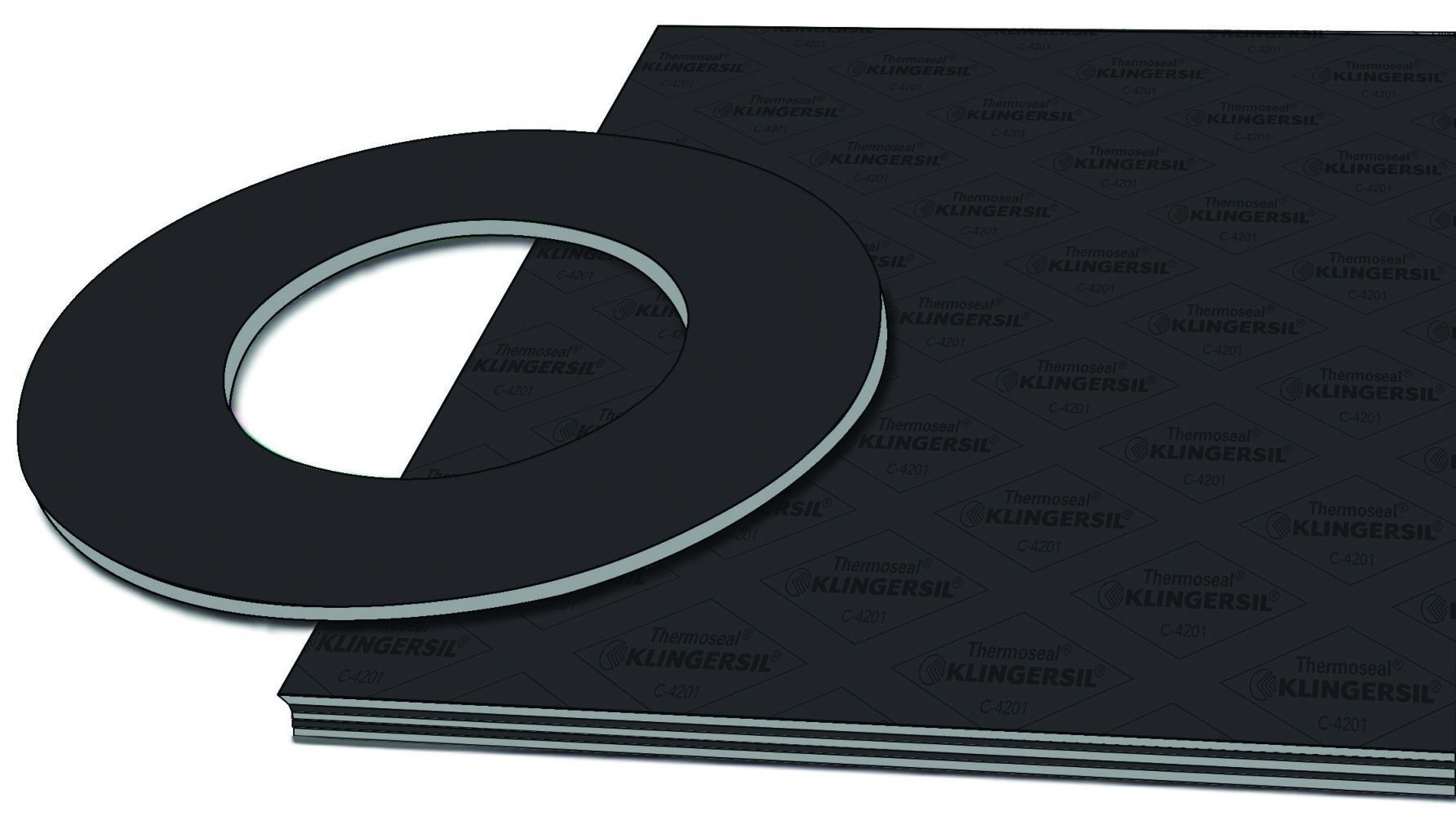 KLINGERSIL C-4201 compressed fiber sheet material with cut gasket