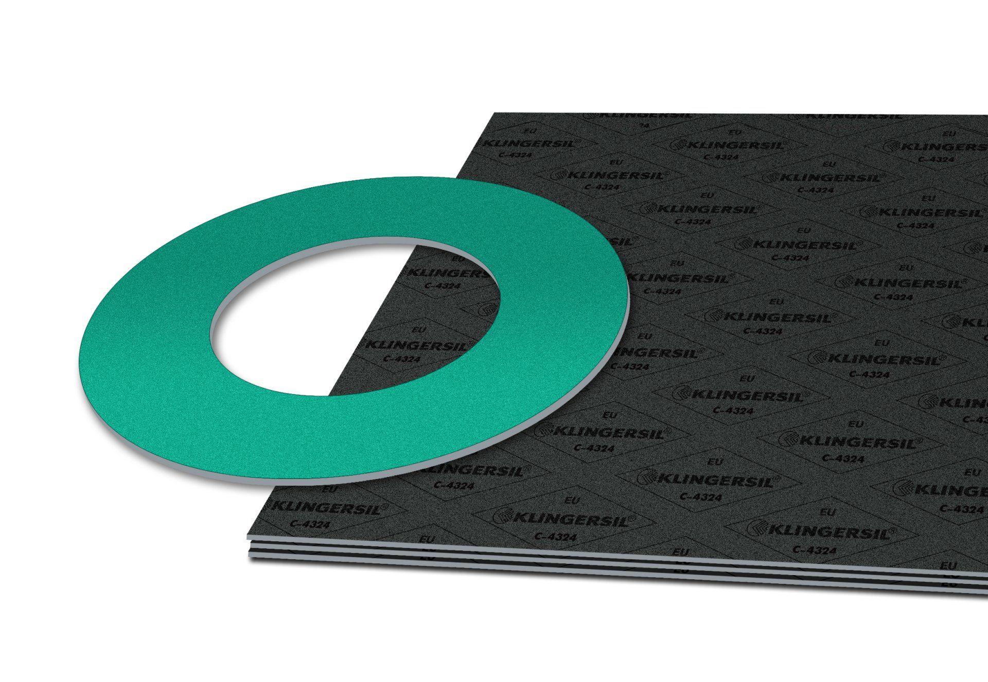 KLINGERSIL C-4324 compressed fiber sheet material with cut gasket