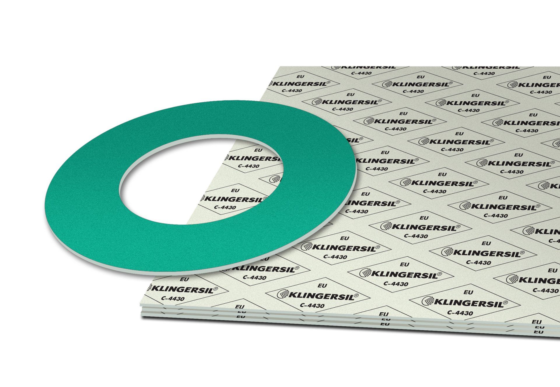 KLINGERSIL C-4430 compressed fiber sheet material with cut gasket
