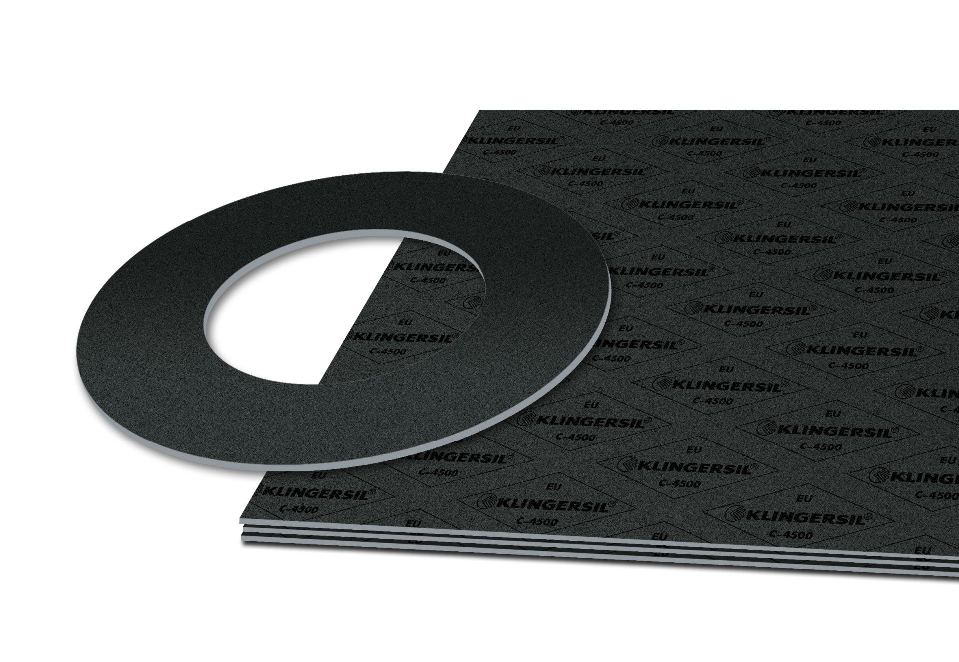 KLINGERSIL C-4500 compressed fiber sheet material with cut gasket