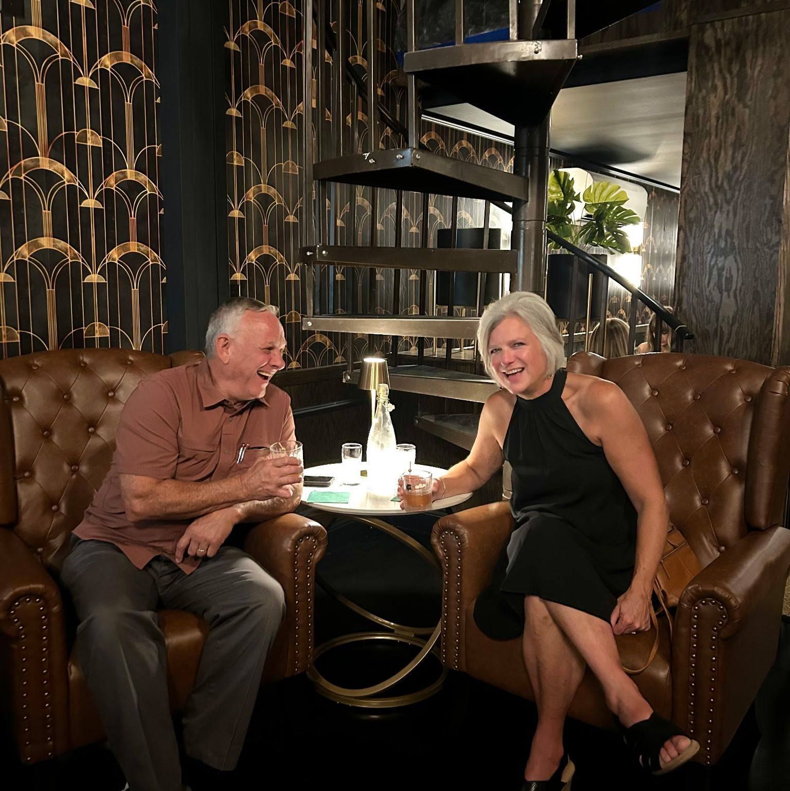 Oak & Ember Luxury Lounge Owners Tom and Patty Giesken