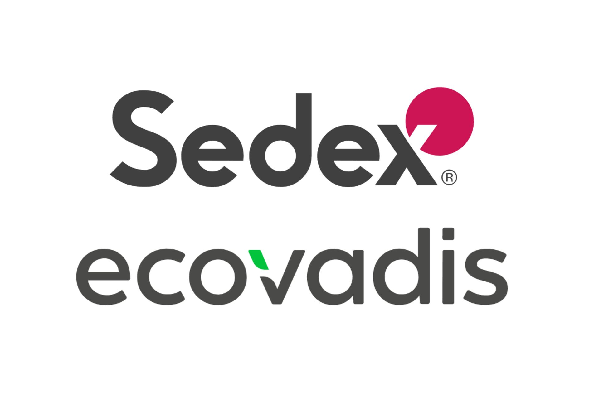 The logo for sedex ecovadis is on a white background.