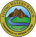 A logo for living waters ranch conference and retreat center