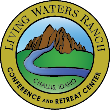 A logo for living waters ranch conference and retreat center