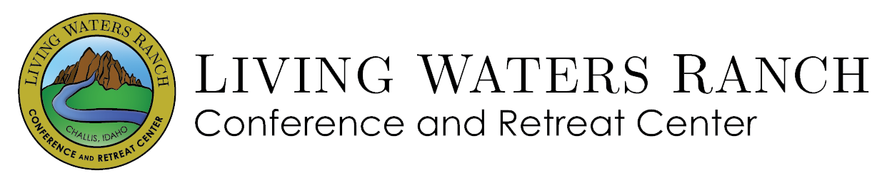 The logo for living waters ranch conference and retreat center