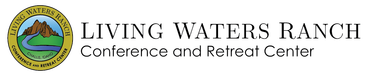 The logo for living waters ranch conference and retreat center