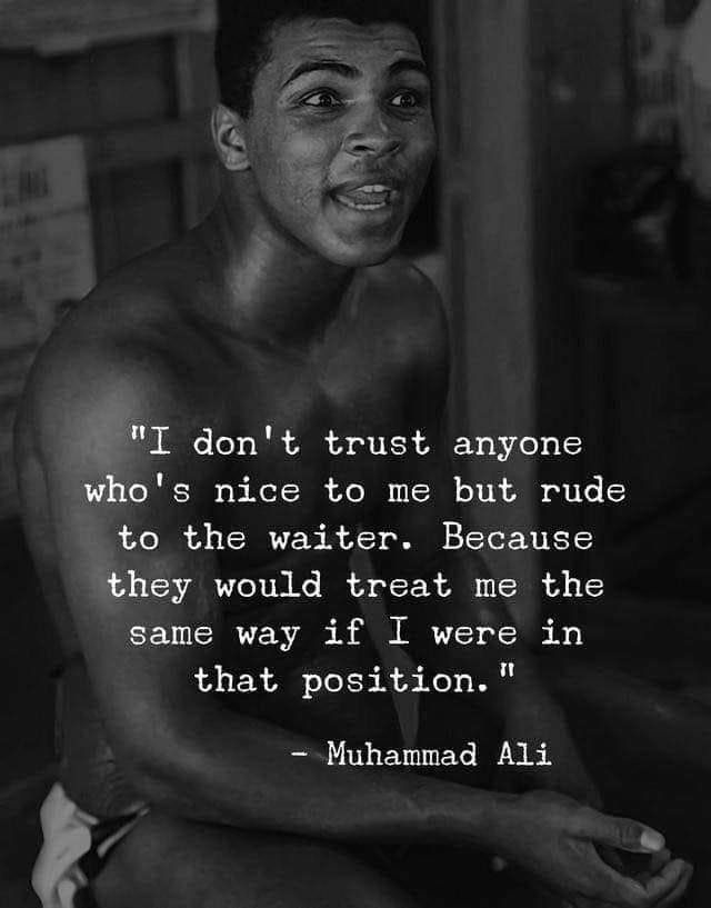 Muhammad Ali with the quote: 