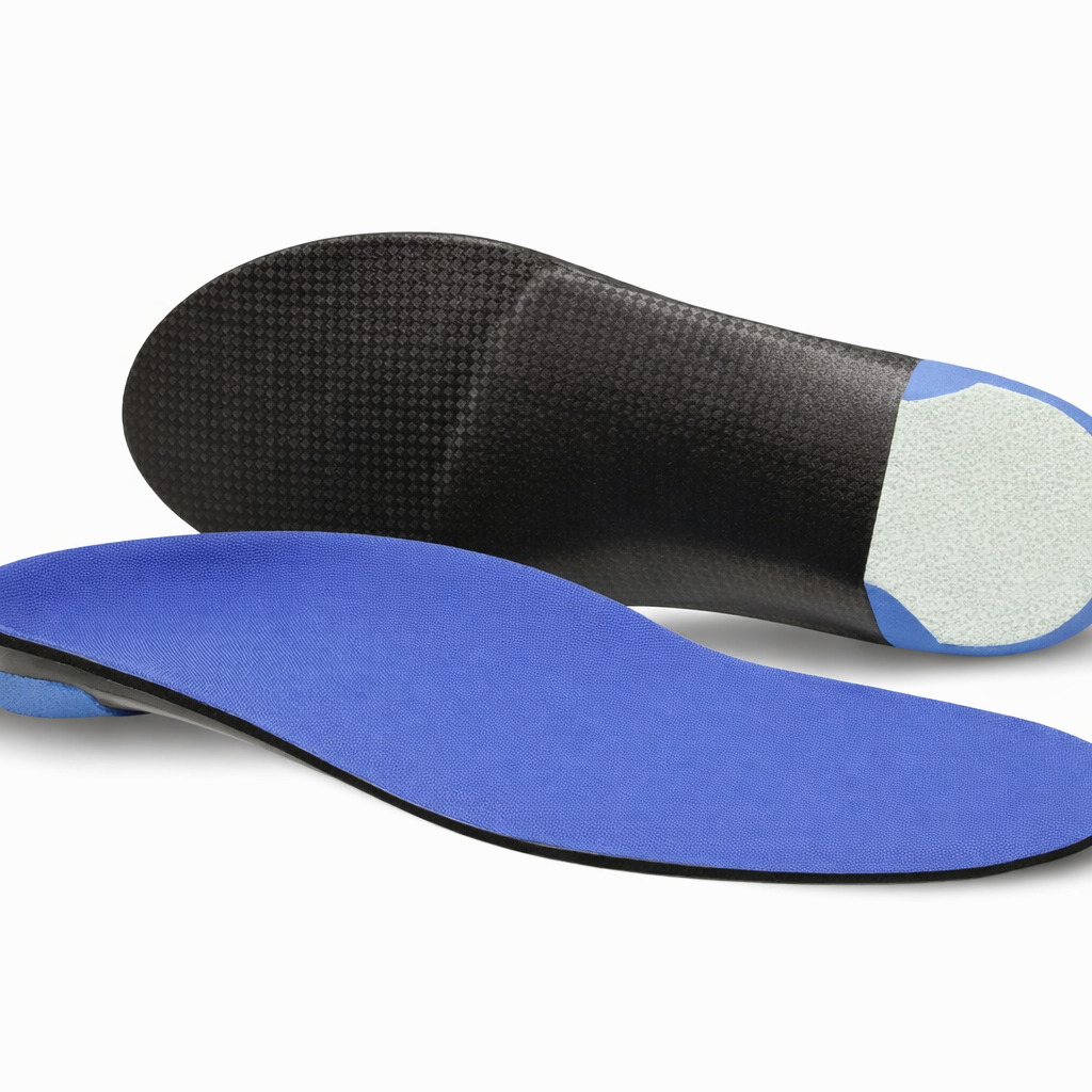 Custom prescription orthotic insoles designed to support feet and improve alignment