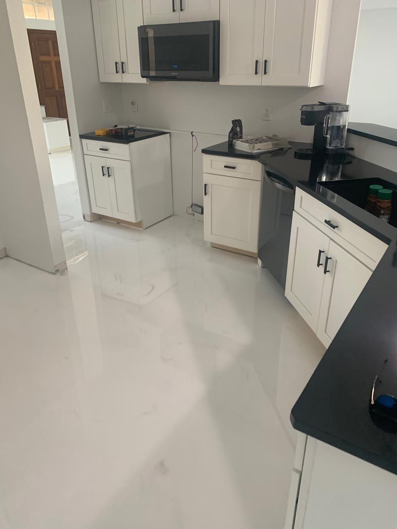 Quartz Broadcast Kitchen Floor — Debary, FL — All American Epoxy Flooring LLC
