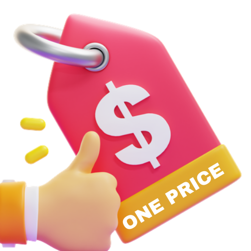 Hand with thumbs-up next to pink price tag with dollar sign and 