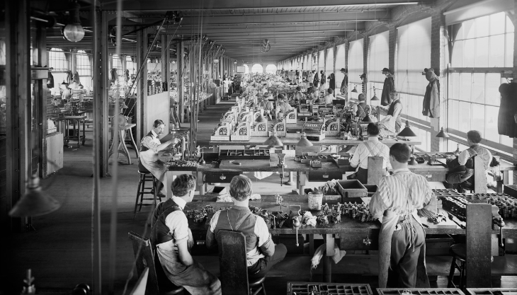 Early 1900s factory workers play a crucial part in the history of HR