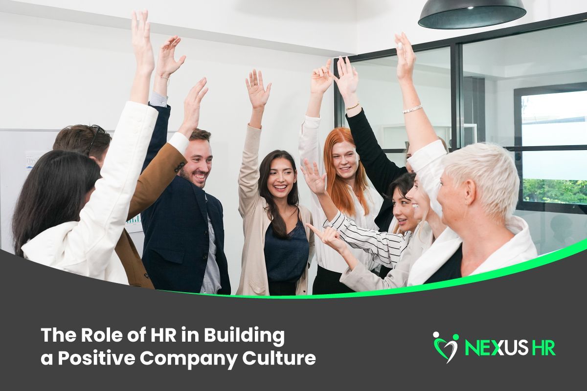 Happy team celebrates the role of HR in a company as it works to build a healthy culture