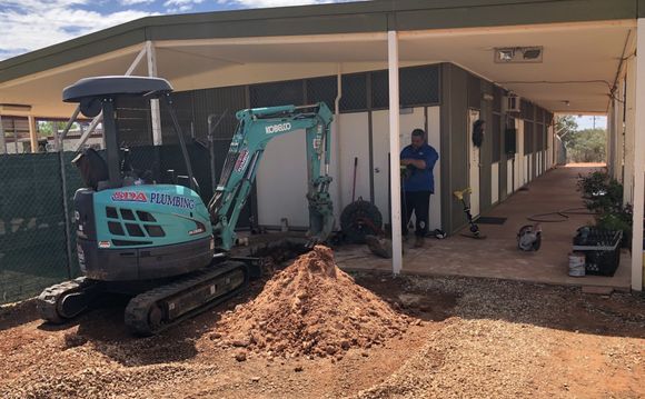 An Excavator — SDA Plumbing in Alice Springs NT