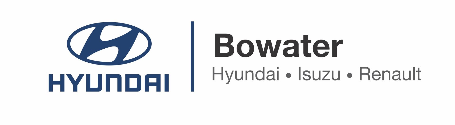 The logo for bowwater hyundai hyundai isuzu and renault