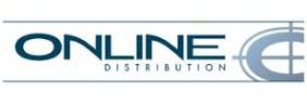 A logo for online distribution is shown on a white background.