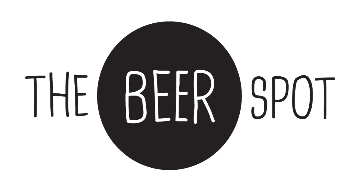 A black and white logo for the beer spot