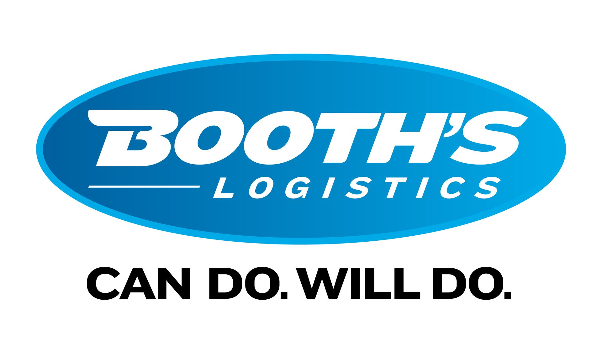 Booth 's logistics can do will do logo on a white background