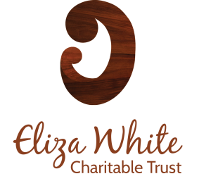 A logo for the eliza white charitable trust