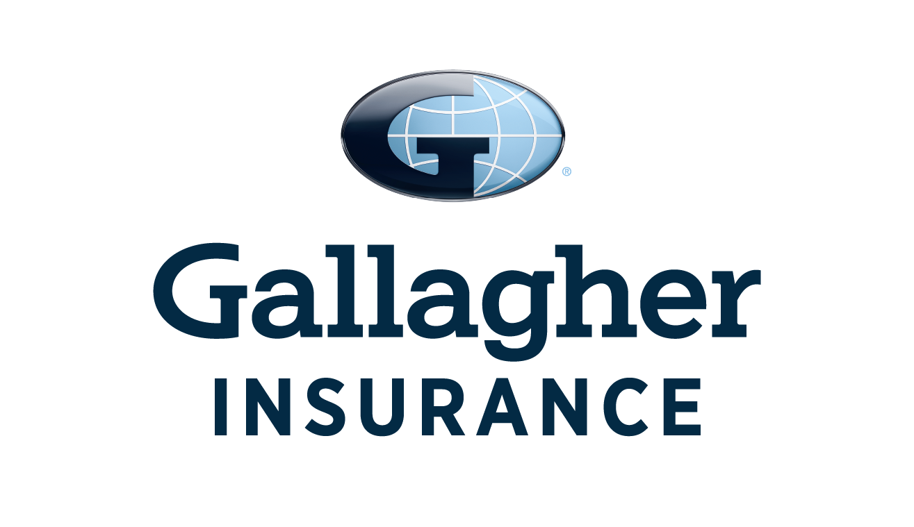 The logo for gallagher insurance is on a white background.