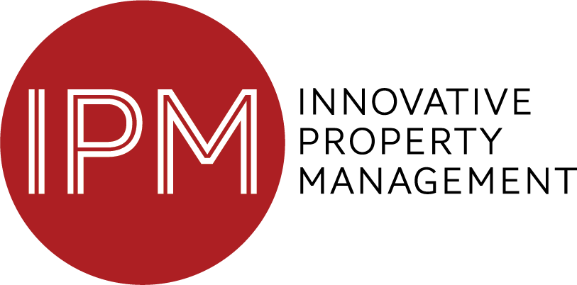 The logo for innovative property management is in a red circle.