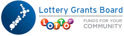 The logo for the lottery grants board funds for your community