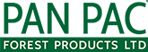 The logo for pan pac forest products ltd is green and white.
