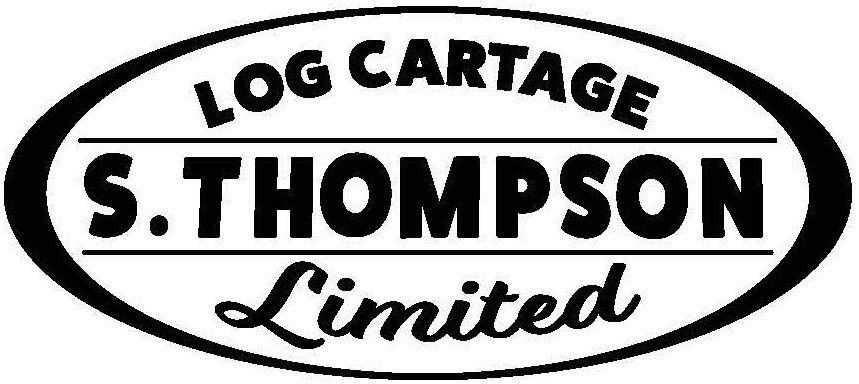 A black and white logo for s. thompson limited
