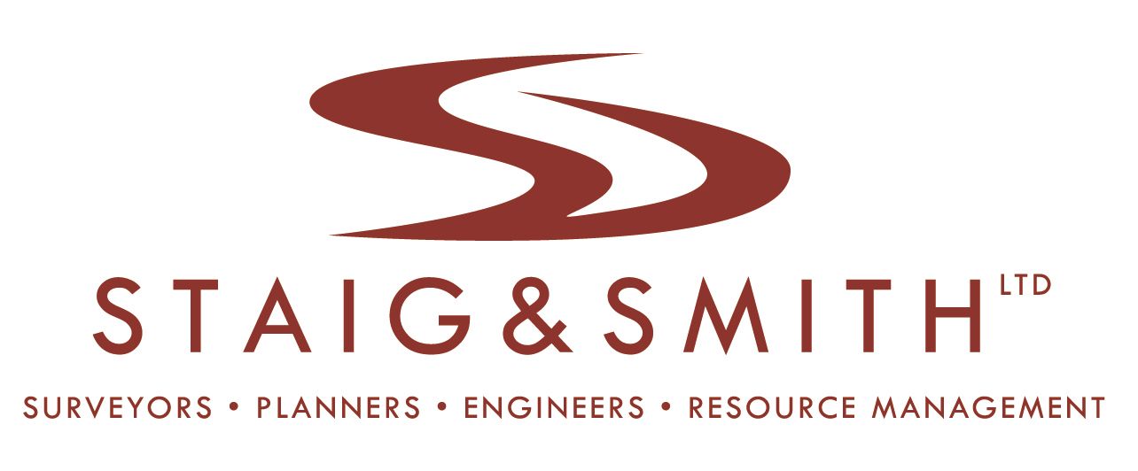 A logo for staig & smith surveyors planners engineers resource management