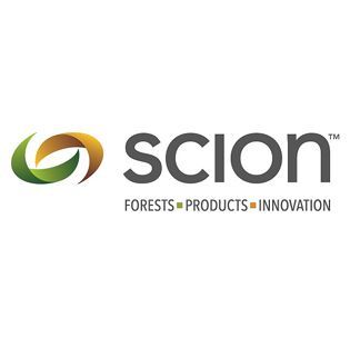 The logo for scion forests products innovation is on a white background.