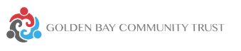 The logo for the golden bay community trust