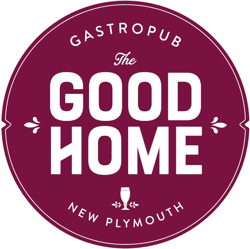 The logo for gastropub the good home in new plymouth