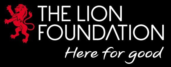 The logo for the lion foundation is here for good
