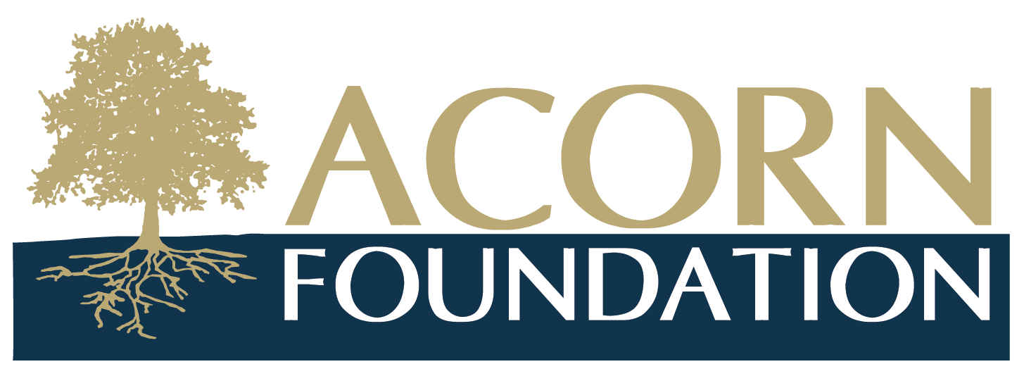 The logo for the acorn foundation has a tree on it