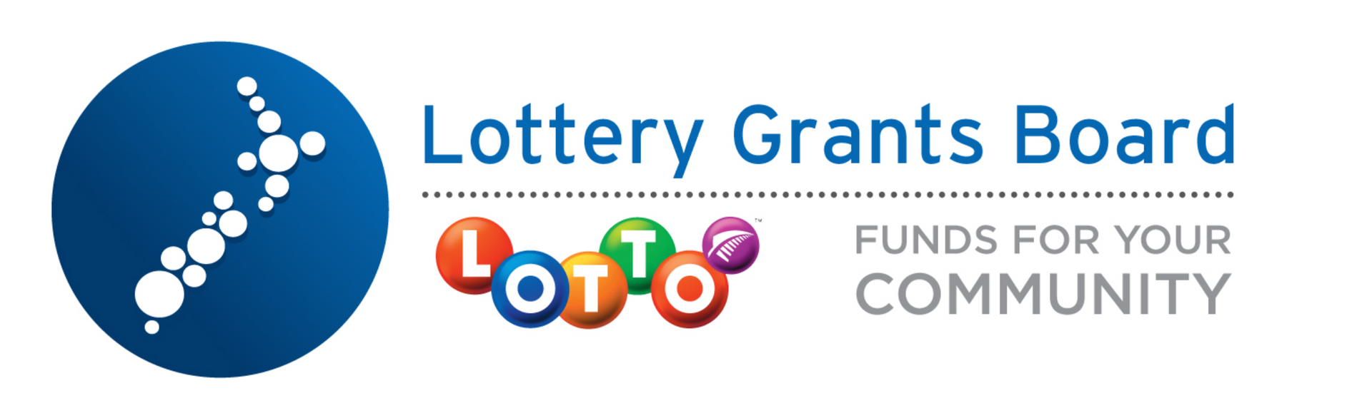 The logo for the lottery grants board funds for your community