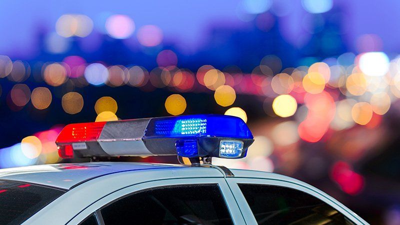 Police car lights