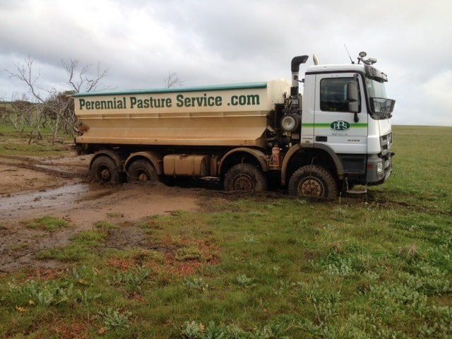 truck in field