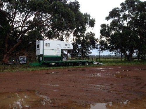 camper on trailer