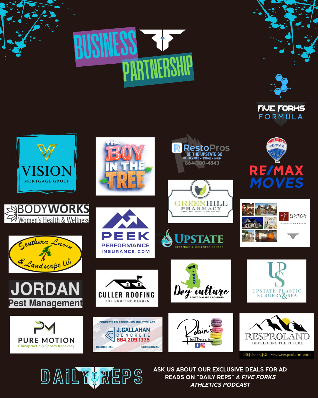 A bunch of logos on a black background including one for jordan