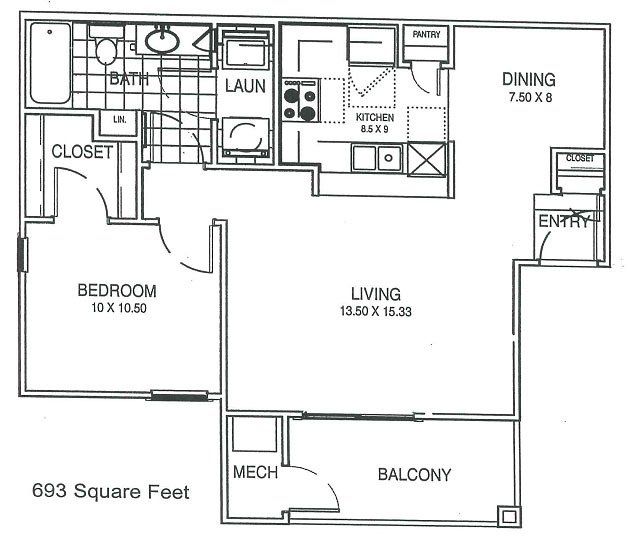 floor plan 1 bedroom