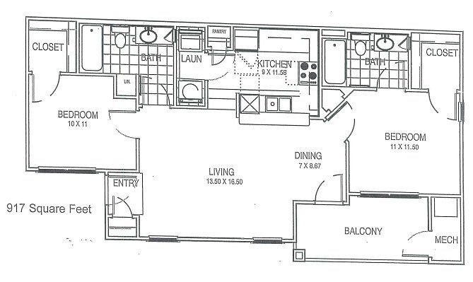 floor plan 2 bedroom