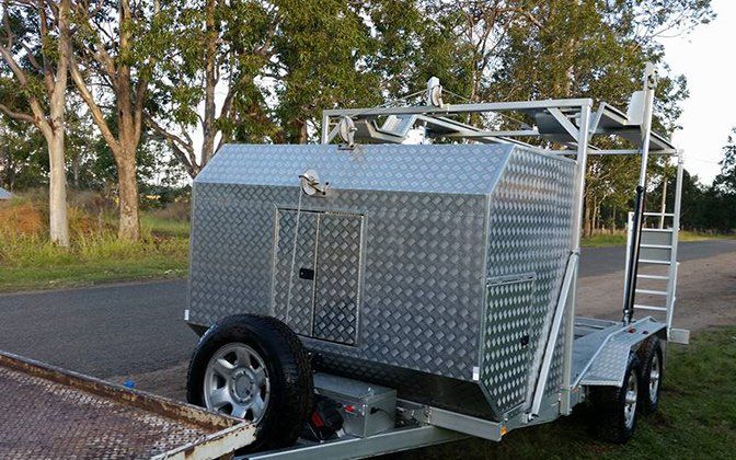A Customized Trailer With A Container  — Coastal Trailer Sales in South Grafton NSW
