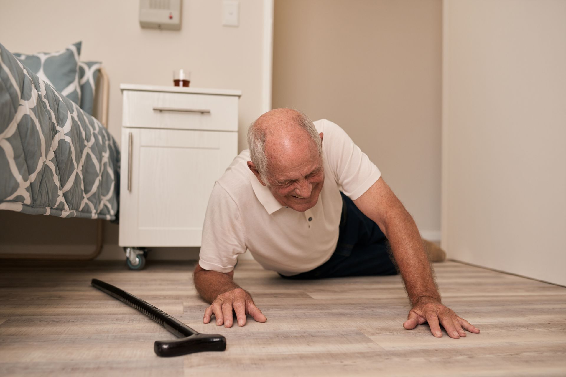 Elderly Man Falling At Home